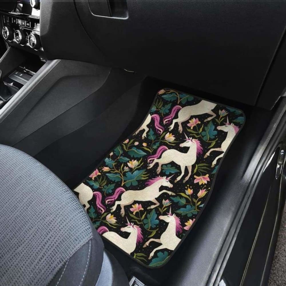 Unicorns Forest Background Front And Back Car Mats 170817