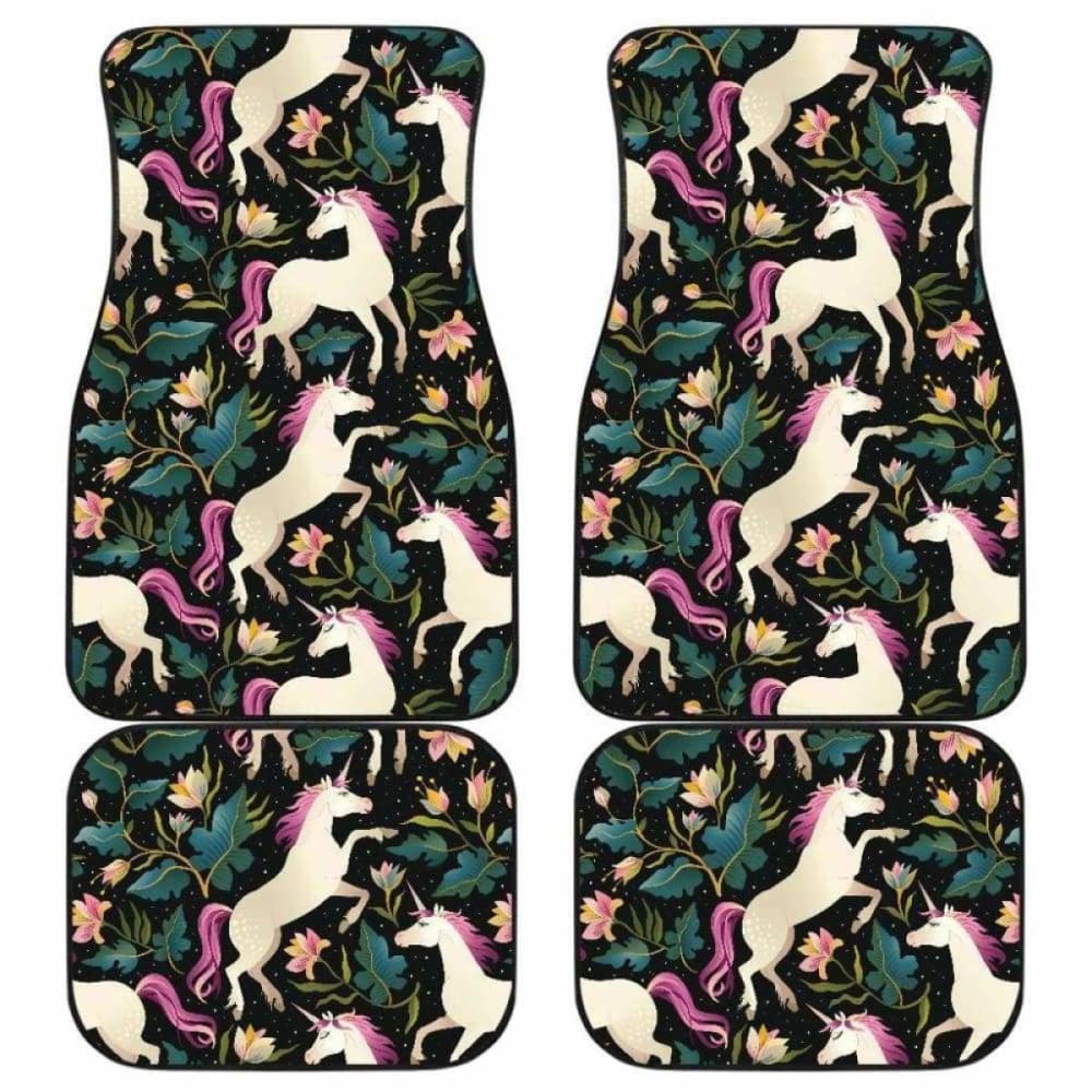 Unicorns Forest Background Front And Back Car Mats 170817