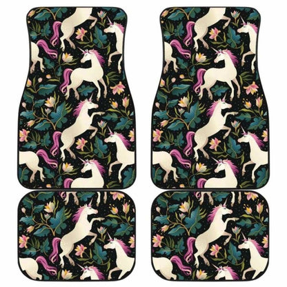 Unicorns Forest Background Front And Back Car Mats 170817