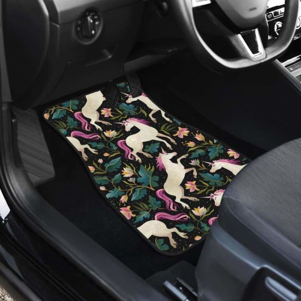 Unicorns Forest Background Front And Back Car Mats 170817