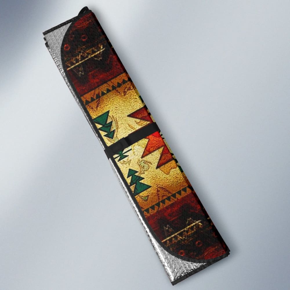 United Tribes Brown Design Native American Auto Sun Shades 093223 - YourCarButBetter