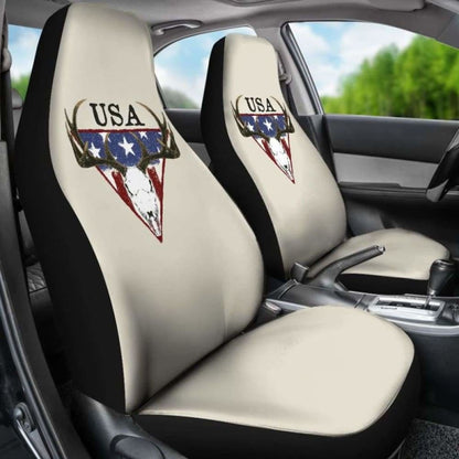 Usa Deer Skull Seat Cover 161012
