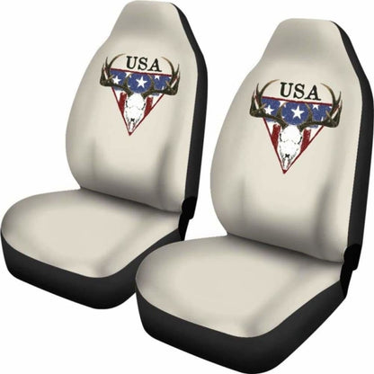 Usa Deer Skull Seat Cover 161012
