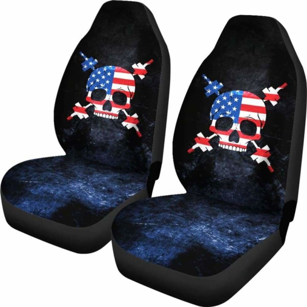 Usa Gym Skull Car Seat Covers 192609 - YourCarButBetter