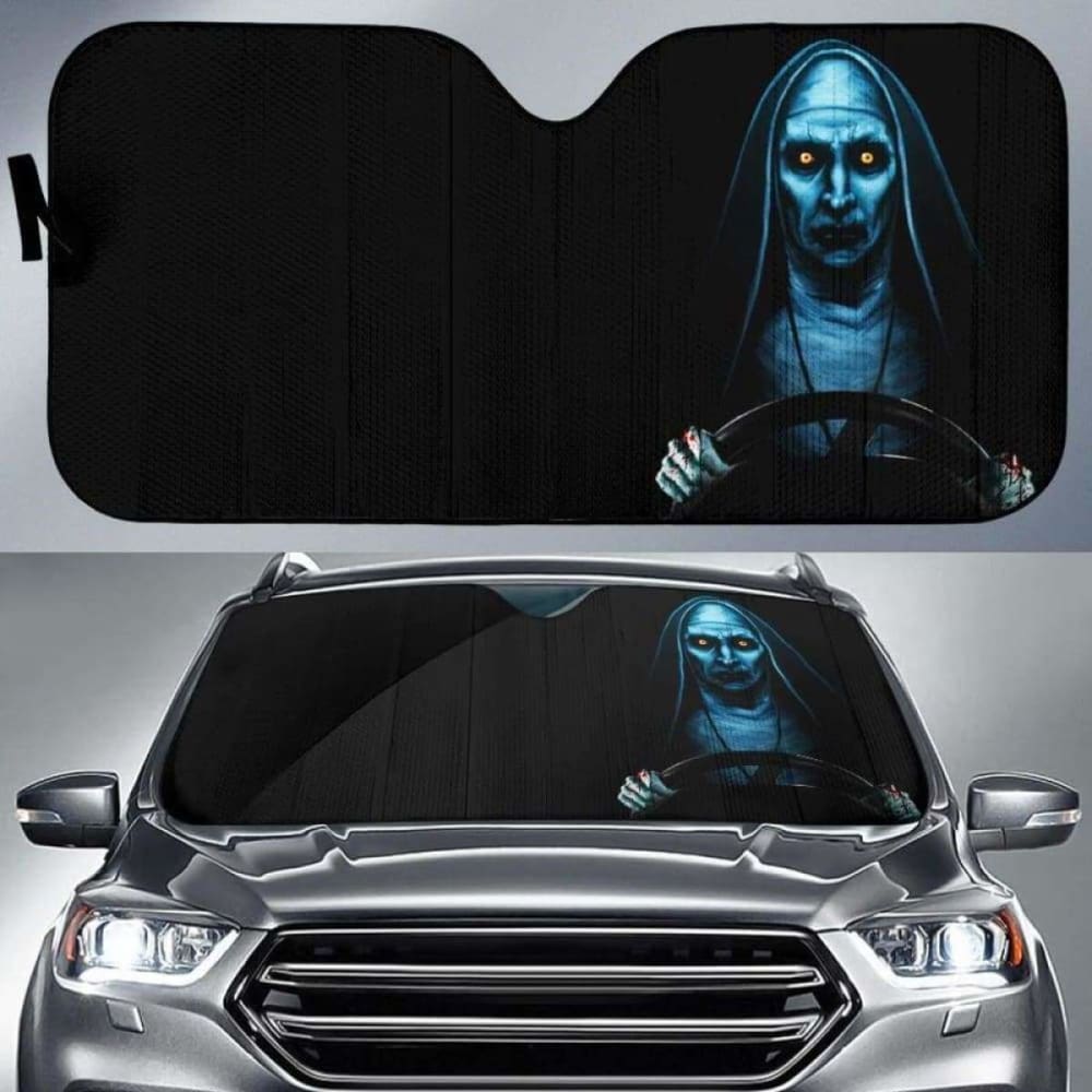 Valak Halloween Horror Movie Auto Sun Shade 085424 - YourCarButBetter