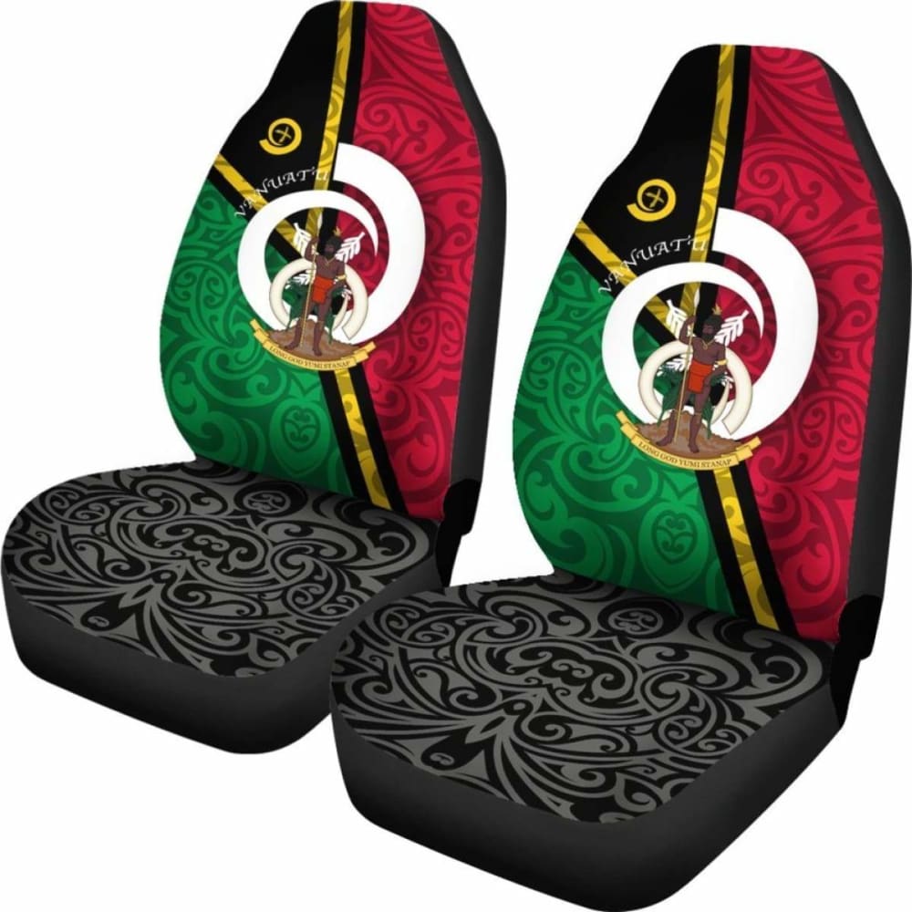 Vanuatu Car Seat Covers - Vanuatu Coat Of Arms Design - Amazing 1 105905 - YourCarButBetter