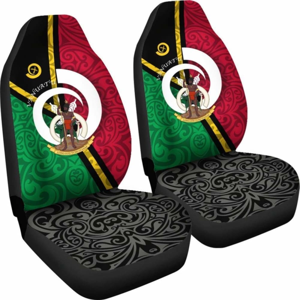 Vanuatu Car Seat Covers - Vanuatu Coat Of Arms Design - Amazing 1 105905 - YourCarButBetter