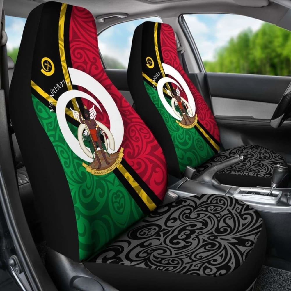 Vanuatu Car Seat Covers - Vanuatu Coat Of Arms Design - Amazing 1 105905 - YourCarButBetter