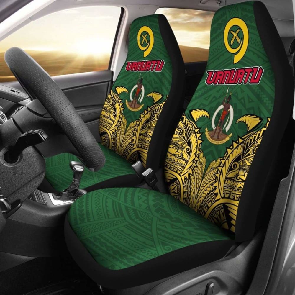 Vanuatu Car Seat Covers - Vanuatu Flag Coat Of Arms Premium - Amazing 1 105905 - YourCarButBetter