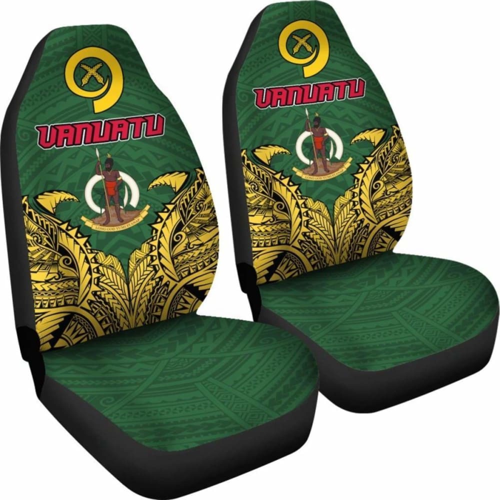 Vanuatu Car Seat Covers - Vanuatu Flag Coat Of Arms Premium - Amazing 1 105905 - YourCarButBetter