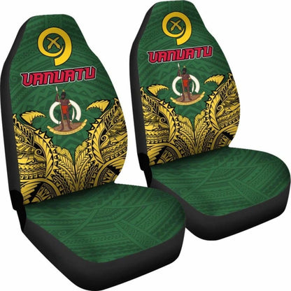 Vanuatu Car Seat Covers - Vanuatu Flag Coat Of Arms Premium - Amazing 1 105905 - YourCarButBetter