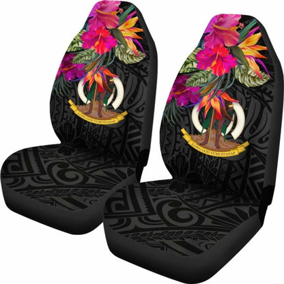Vanuatu Car Seat Covers - Hibiscus Polynesian Pattern - 232125 - YourCarButBetter