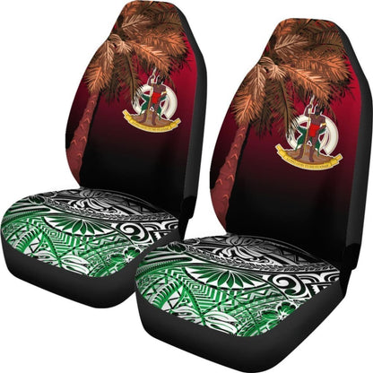 Vanuatu Car Seat Covers Polynesian Palm Tree Flag 174510 - YourCarButBetter