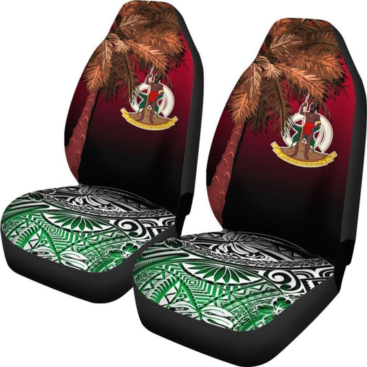 Vanuatu Car Seat Covers Polynesian Palm Tree Flag 174510 - YourCarButBetter