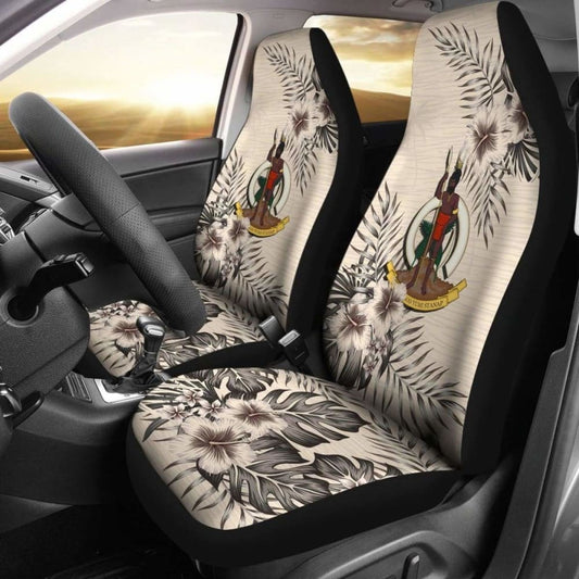 Vanuatu Car Seat Covers The Beige Hibiscus (Set Of Two) 7 232125 - YourCarButBetter