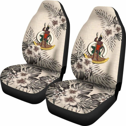 Vanuatu Car Seat Covers The Beige Hibiscus (Set Of Two) 7 232125 - YourCarButBetter