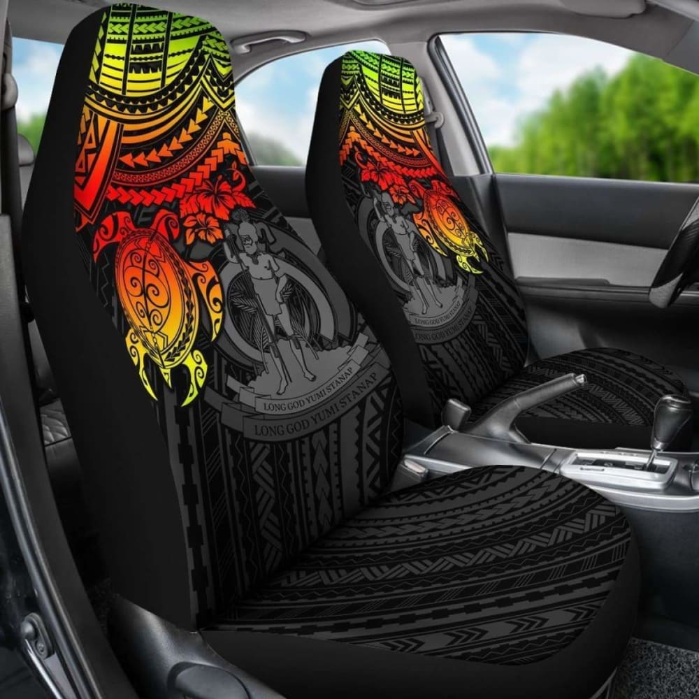 Vanuatu Polynesian Car Seat Covers - Reggae Turtle - Amazing 091114 - YourCarButBetter