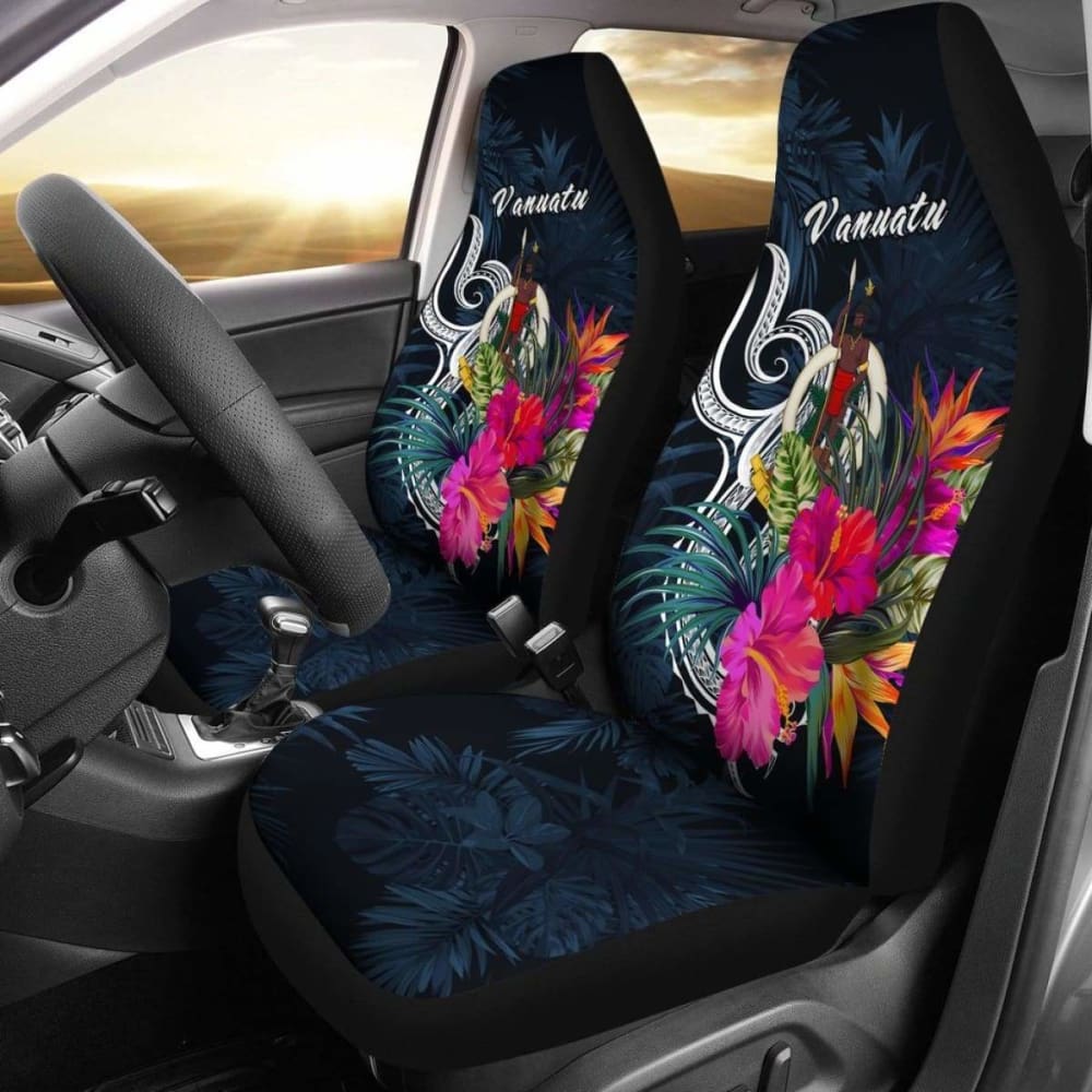 Vanuatu Polynesian Car Seat Covers - Tropical Flower - 105905 - YourCarButBetter
