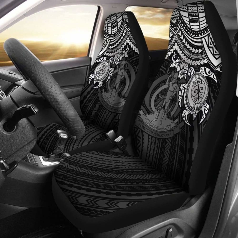 Vanuatu Polynesian Car Seat Covers - White Turtle - Amazing 091114 - YourCarButBetter