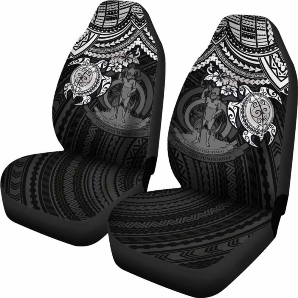 Vanuatu Polynesian Car Seat Covers - White Turtle - Amazing 091114 - YourCarButBetter