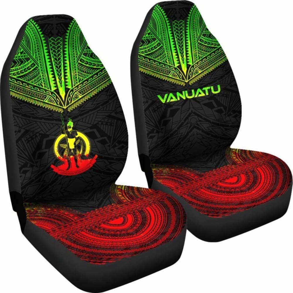 Vanuatu Polynesian Chief Car Seat Cover Reggae Version 105905 - YourCarButBetter