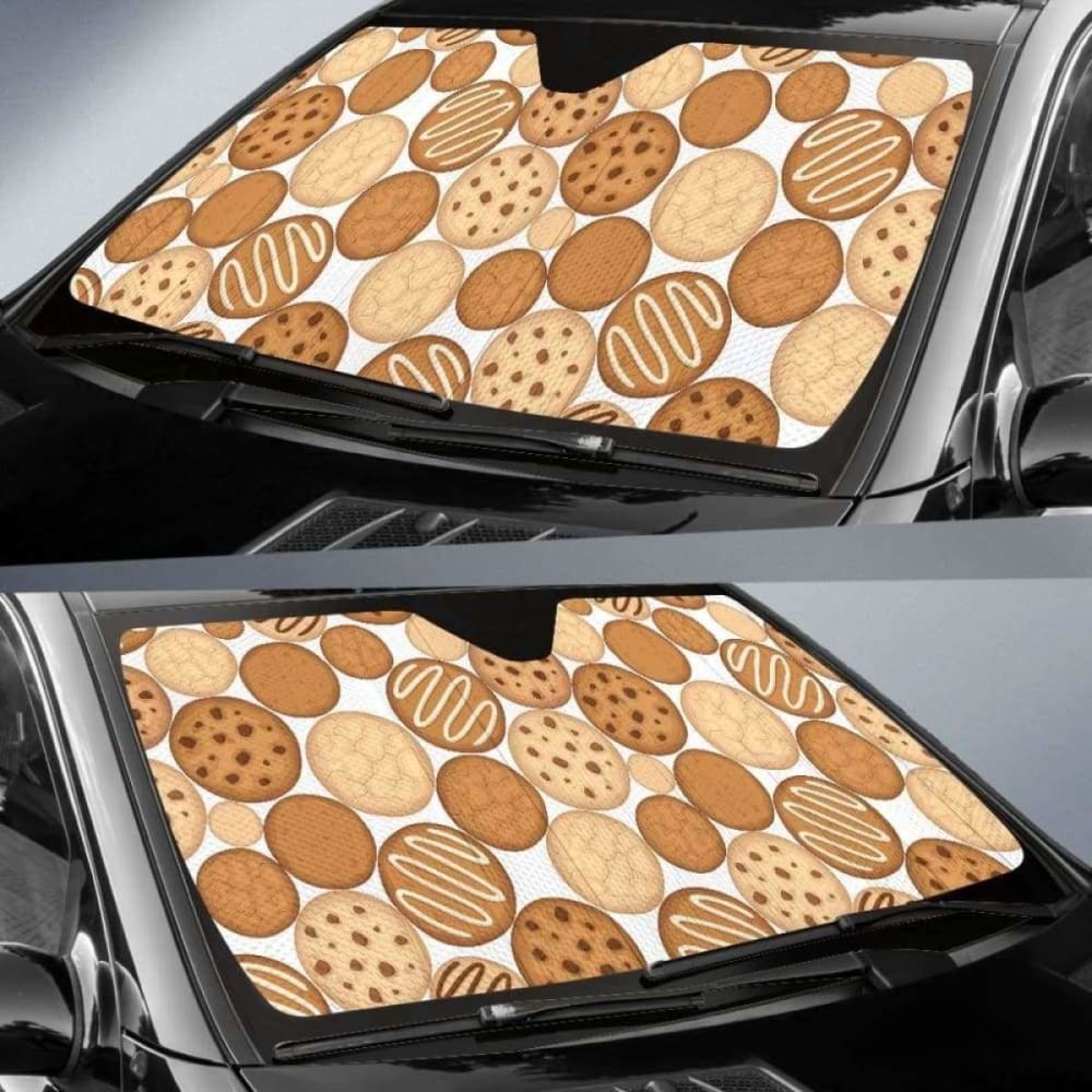 Various Cookie Pattern Car Auto Sun Shades 103406 - YourCarButBetter
