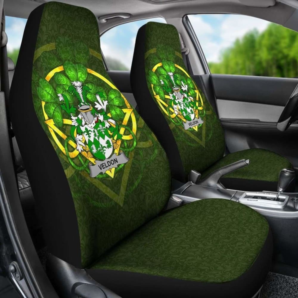 Veldon Ireland Car Seat Cover Celtic Shamrock (Set Of Two) 154230 - YourCarButBetter