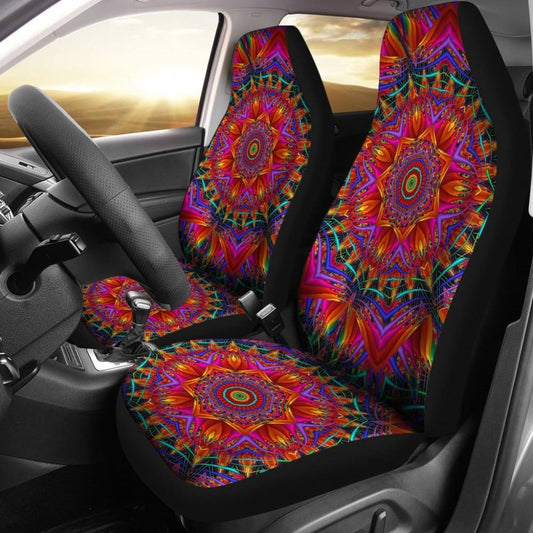 Vibrant Mandala Car Seat Covers 093223 - YourCarButBetter