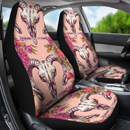 Viking Baphomet Skull Car Seat Covers 105905 - YourCarButBetter