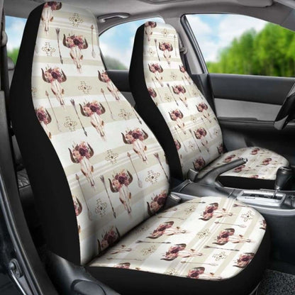 Viking Baphomet Skull Car Seat Covers 105905 - YourCarButBetter
