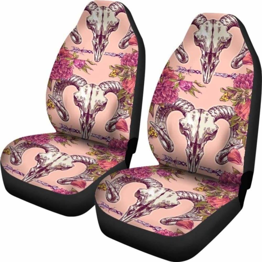Viking Baphomet Skull Car Seat Covers 105905 - YourCarButBetter