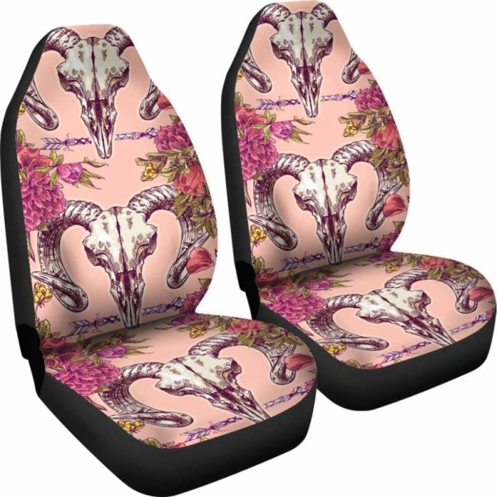 Viking Baphomet Skull Car Seat Covers 105905 - YourCarButBetter