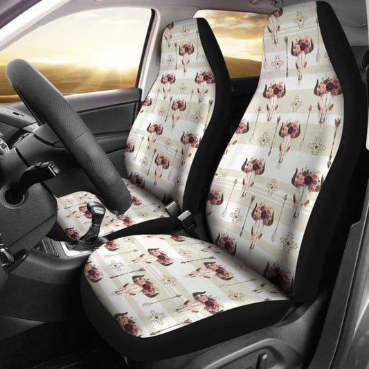 Viking Baphomet Skull Car Seat Covers 105905 - YourCarButBetter