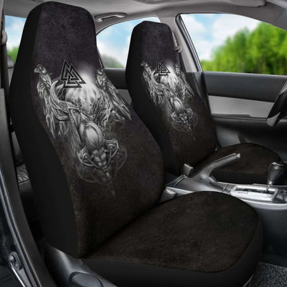 Viking Car Seat Cover - Odin And Raven - 144909