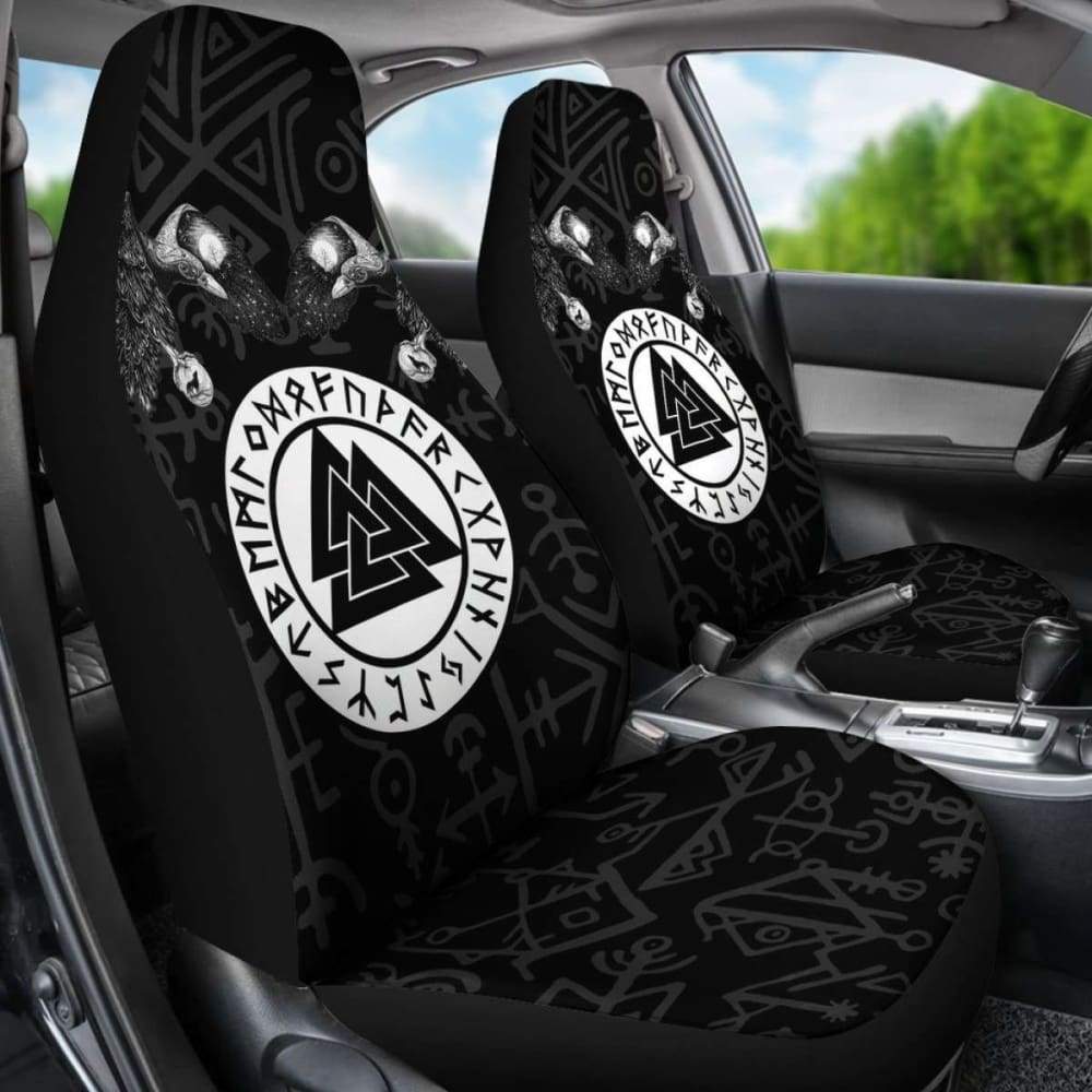 Viking Car Seat Covers Fenrir Skoll And Hati Valknut Raven Amazing Gifts 094513