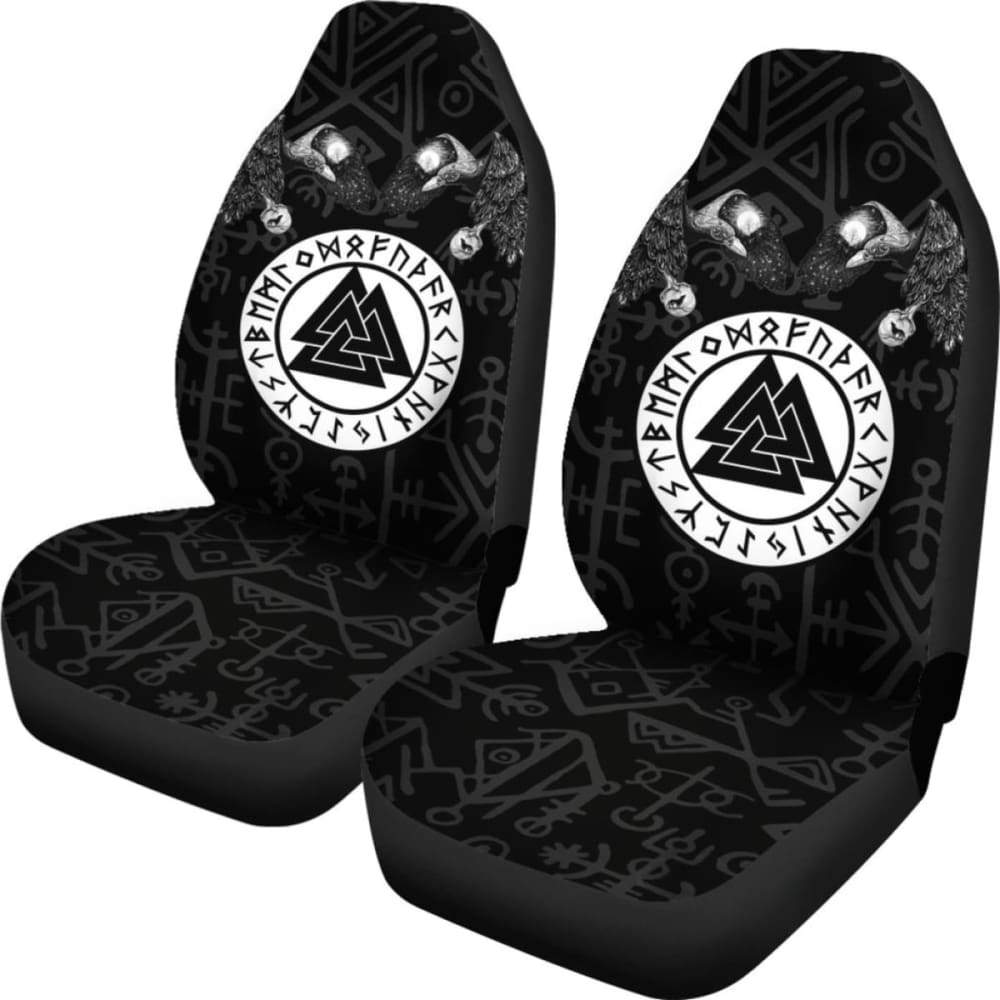 Viking Car Seat Covers Fenrir Skoll And Hati Valknut Raven Amazing Gifts 094513