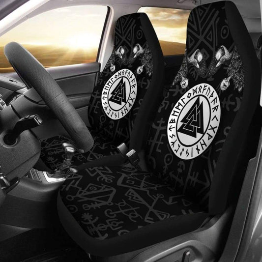 Viking Car Seat Covers Fenrir Skoll And Hati Valknut Raven Amazing Gifts 094513