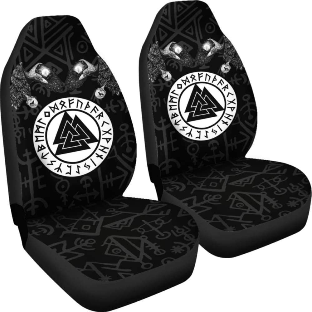 Viking Car Seat Covers Fenrir Skoll And Hati Valknut Raven Amazing Gifts 094513