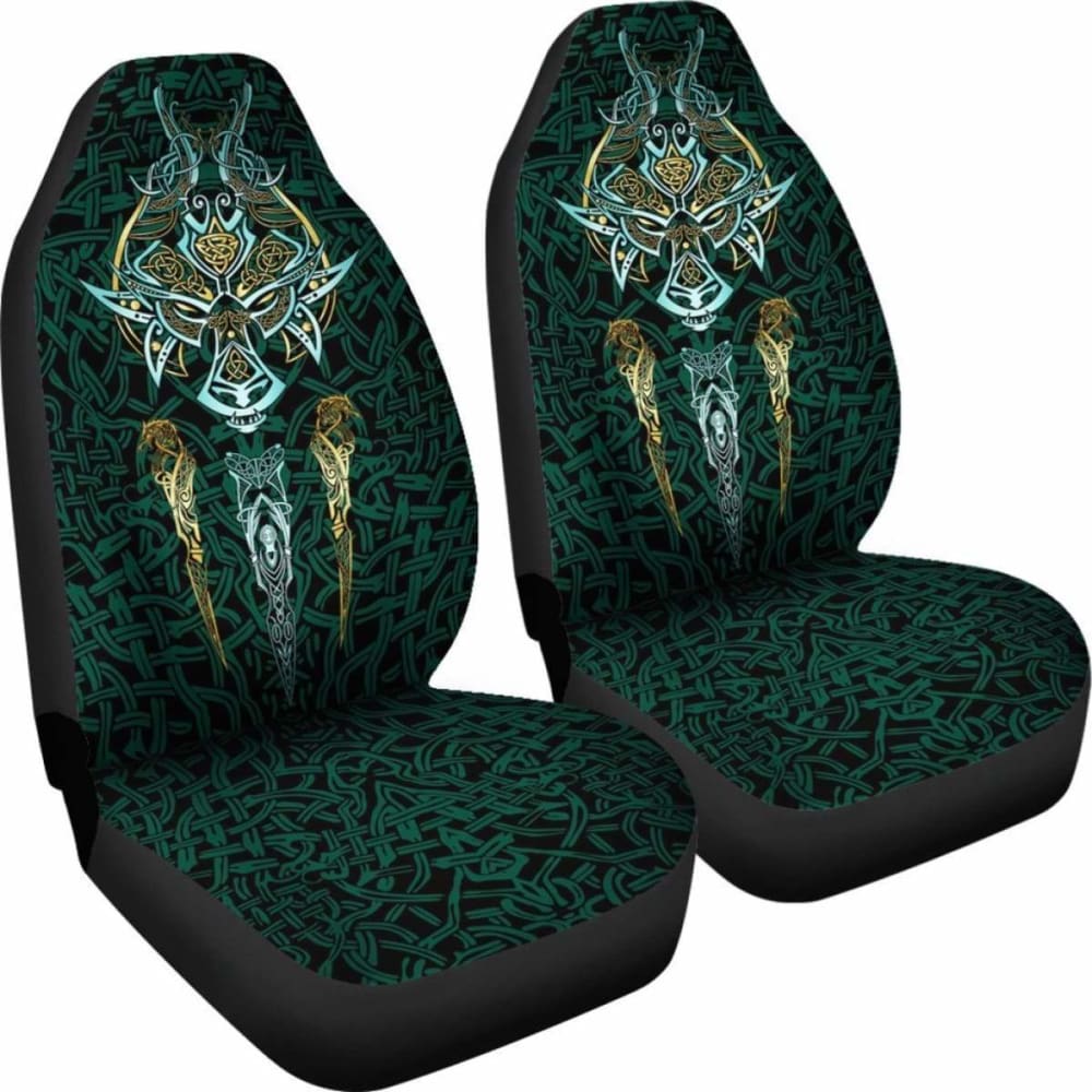 Viking Car Seat Covers Fenrir The Vikings Wolves Amazing 105905 - YourCarButBetter