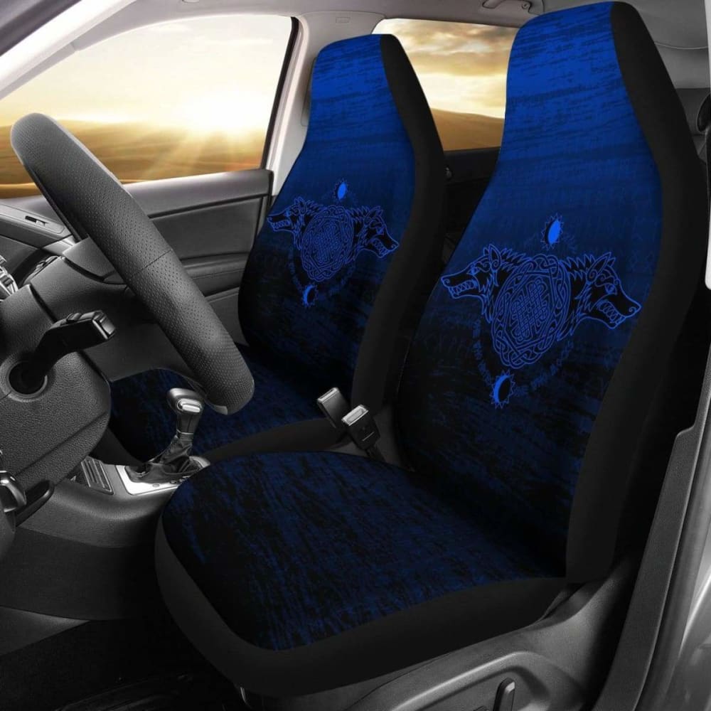 Viking Car Seat Covers Hati And Skoll Blue 105905 - YourCarButBetter