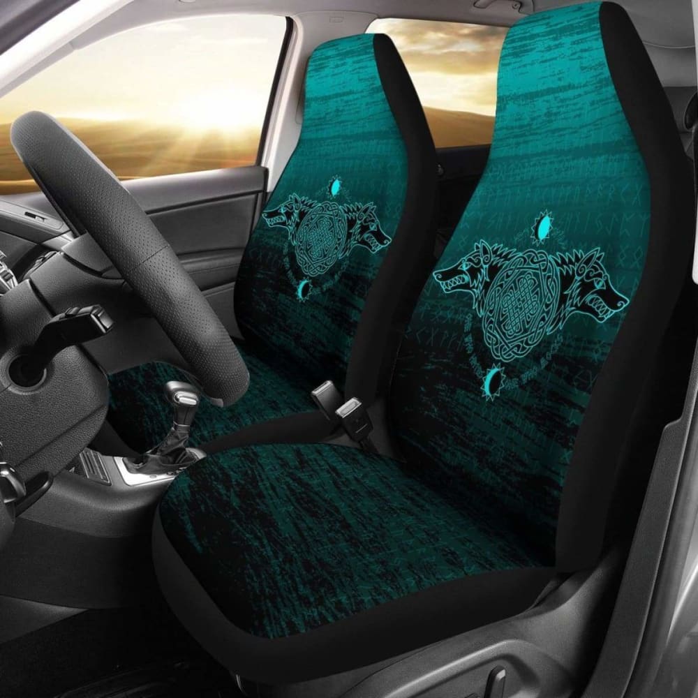 Viking Car Seat Covers Hati And Skoll Cyan 105905 - YourCarButBetter