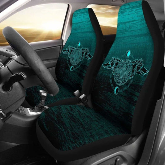 Viking Car Seat Covers Hati And Skoll Cyan 105905 - YourCarButBetter