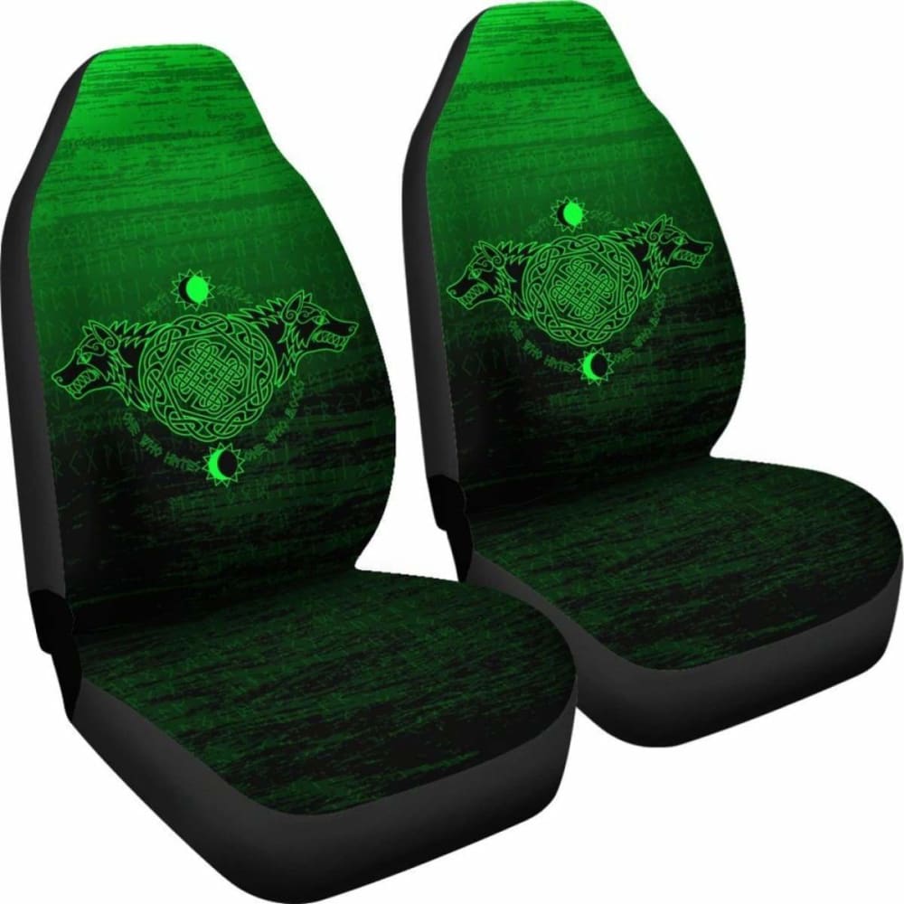 Viking Car Seat Covers Hati And Skoll Green 105905 - YourCarButBetter