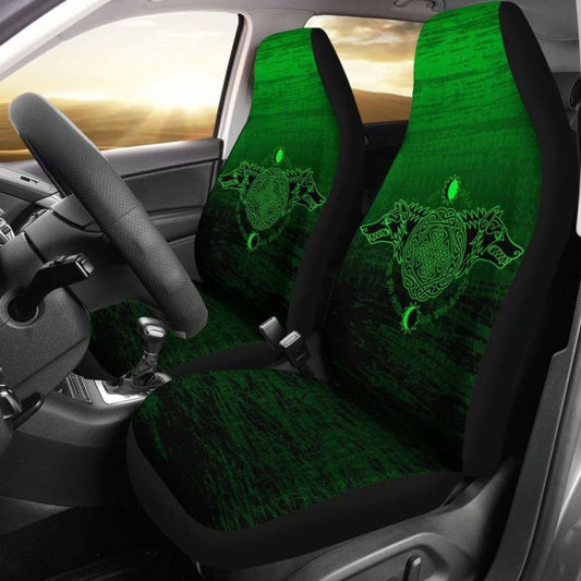 Viking Car Seat Covers Hati And Skoll Green 105905 - YourCarButBetter