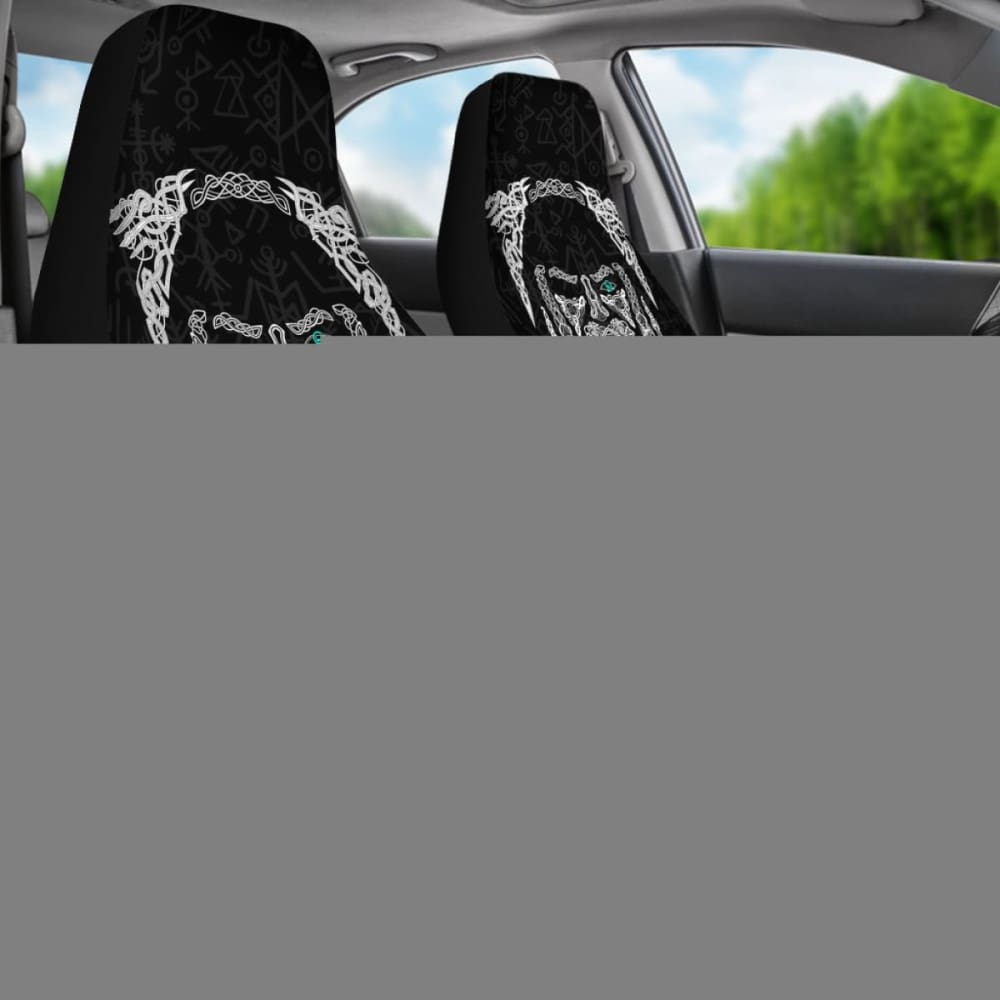 Viking Car Seat Covers Odin’S Eye With Raven 144909