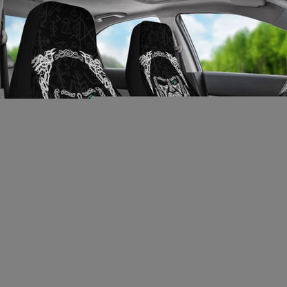 Viking Car Seat Covers Odin’S Eye With Raven 144909