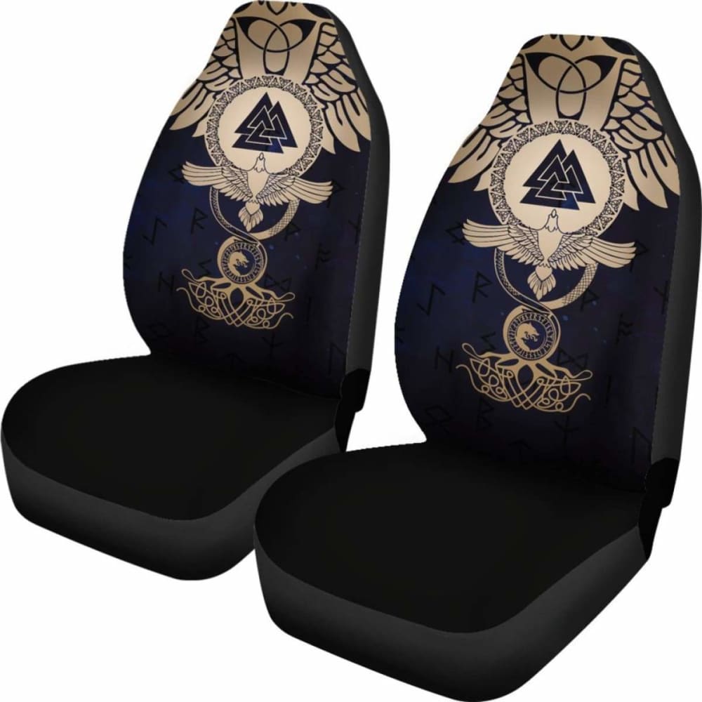 Viking Car Seat Covers Wolf Celtic Galaxy Amazing 105905 - YourCarButBetter