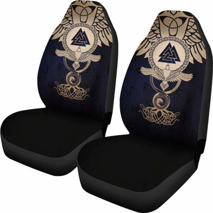 Viking Car Seat Covers Wolf Celtic Galaxy Amazing 105905 - YourCarButBetter
