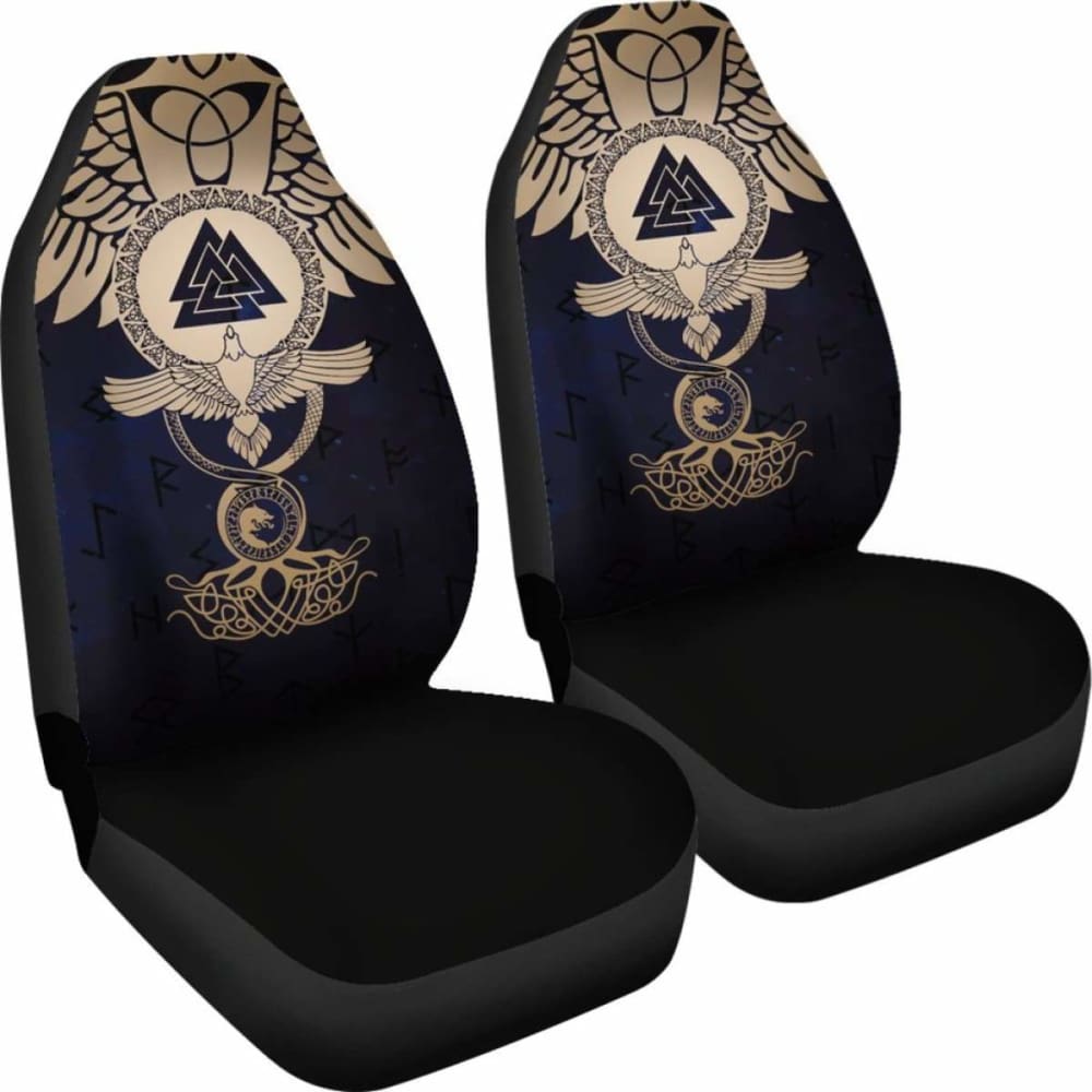 Viking Car Seat Covers Wolf Celtic Galaxy Amazing 105905 - YourCarButBetter