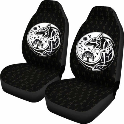 Viking Car Seat Covers Wolf Tattoo 105905 - YourCarButBetter